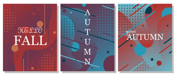 Fluid modern background with lines and gradients. The abstract background is suitable for typographic products, web-design, and decoration of objects. Autumn backgrounds.