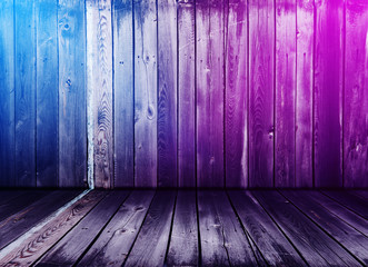 interior with neon lights