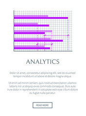 Obraz premium Analytics Web Page with Text Vector Illustration