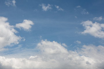 Naklejka na ściany i meble Blue sky with clouds, Cloudscape nature background.