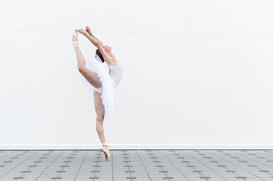 Ballerina preforming classic ballet position