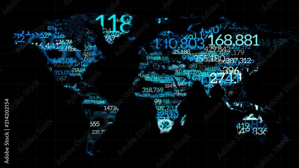 Canvas Prints data digital earth map