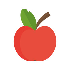 Apple flat icon. Flat vector cartoon illustration. Objects isolated on a white background.