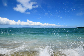Okinawa sea in the summer.
