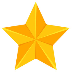 Colorful cartoon golden star