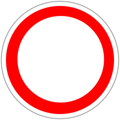 Panneau routier en France : Circulation interdite à tout véhicule dans les deux sens