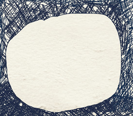 random doodle on structured paper beige black