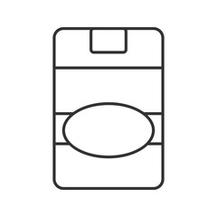 Closed cigarette pack linear icon