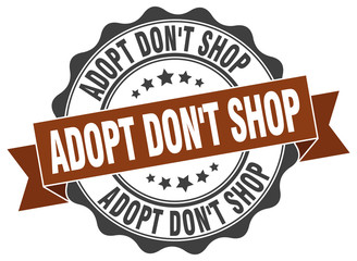 adopt don't shop stamp. sign. seal