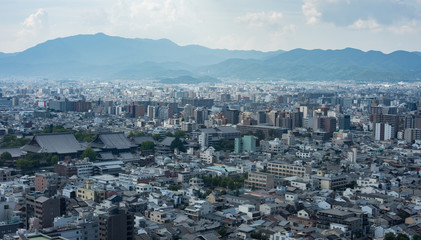 Naklejka premium Skyline Kyoto Japan