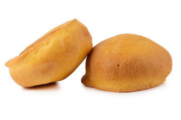 baked bread isolated on a white background