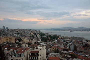 Fototapeta na wymiar Bosphorus view from Galata Tower