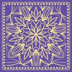 Mandala floral geometric pattern. Vector illustration