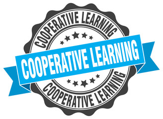 Fototapeta premium cooperative learning stamp. sign. seal