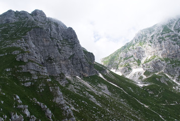 Obraz premium Salita al rifugio Corsi, Tarvisio (Italia)