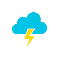 cloud and thunder icon