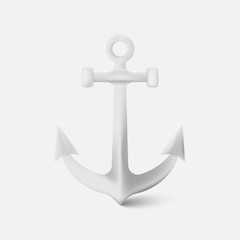 Realistic Ancor icon isolated on white background. Vector illustration.