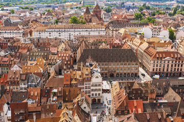 Fototapeta na wymiar .Panoramic view from the cathedral of Strasbourg. Alsace. France.