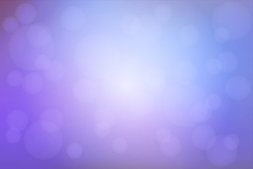 Pale purple blue blurred background with bokeh lights