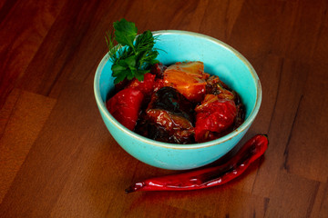 Baked vegetables with herbs