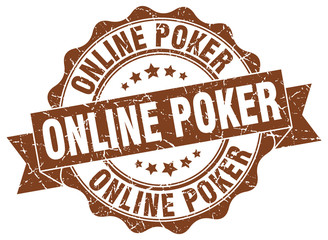 online poker stamp. sign. seal