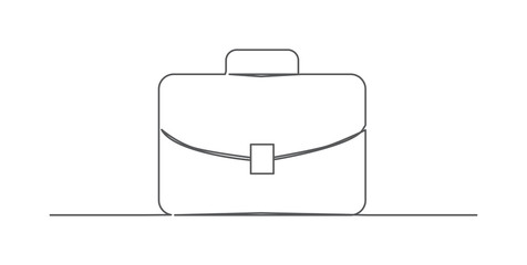 Briefcase One line drawing