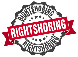 rightshoring stamp. sign. seal