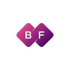 two letter bf diamond rounded logo