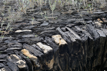 Ancient stone wall background and texture
