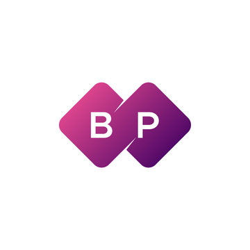 Two Letter Bp Diamond Rounded Logo
