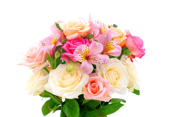 bouquet of alstroemerias and roses