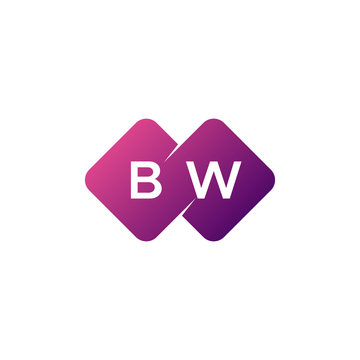 two letter bw diamond rounded logo