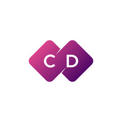 two letter cd diamond rounded logo