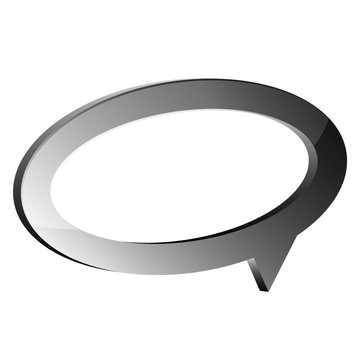 Sprechblase aus Metall