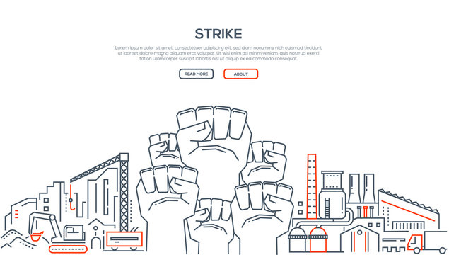Strike - modern line design style illustration