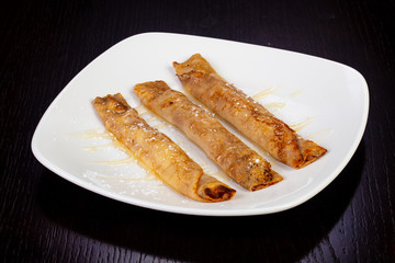 Delicious pancake rolls