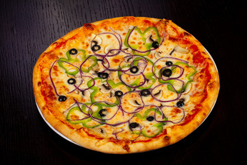 Delicious vegetarian pizza