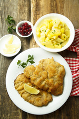 Classic Wiener Schnitzel with potato salad