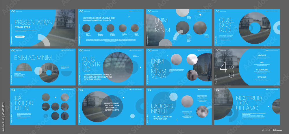 Sticker presentation template. green geometric elements for slide presentations on a white background.