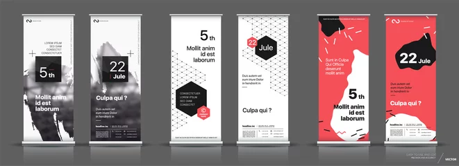 Foto op Canvas Set of templates with a design of vertical banners. © GraphicPapa