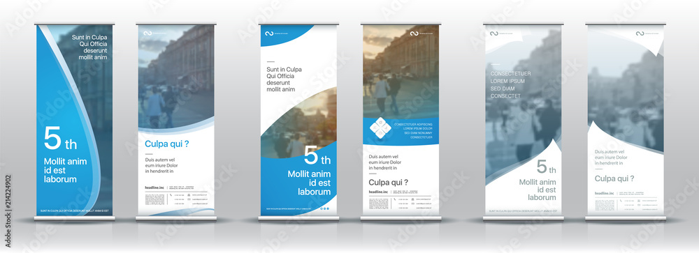 Canvas Prints set of templates with a design of vertical banners.