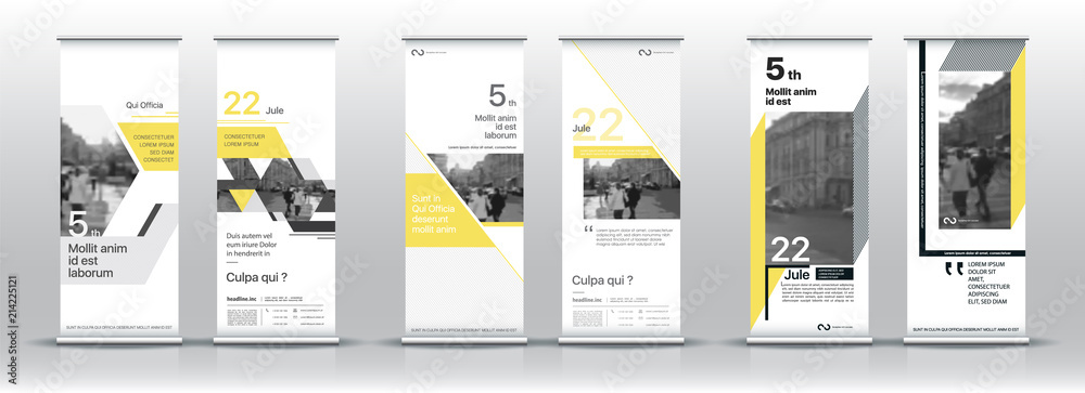 Canvas Prints set of templates with a design of vertical banners.
