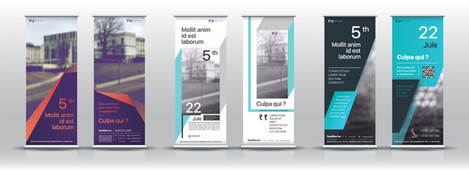 Set of templates with a design of vertical banners.
