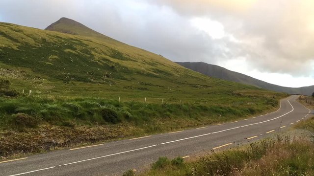 The Conor Pass is the highest mountain pass in Ireland. It is situated on the Dingle Peninsula in County Kerry, on the road that crosses the peninsula between Dingle Town and the coast the other side.