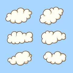 Fotobehang Vector clouds set © Max Green