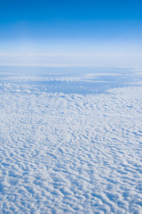 clouds from airplane window