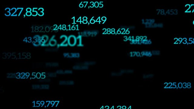 flying numbers overlay