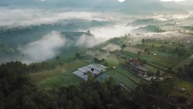 Early morning view in tebing keraton, Bandung West Java Indonesia
