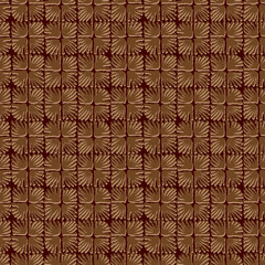 Vector seamless floral square tile coffee pattern for wrapping, craft, textile, fabric