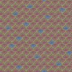 Vector seamless floral tile dark red and blue pattern for wrapping, craft, textile, fabric